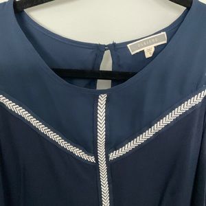 Navy lined sleeveless tunic S